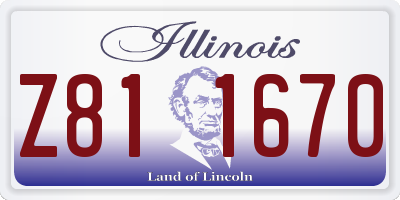 IL license plate Z811670