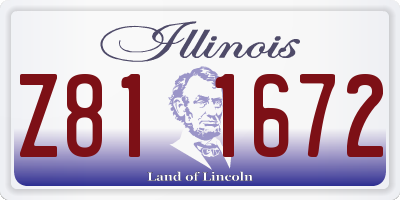 IL license plate Z811672