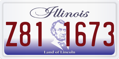 IL license plate Z811673