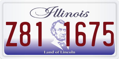 IL license plate Z811675