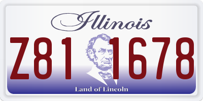IL license plate Z811678