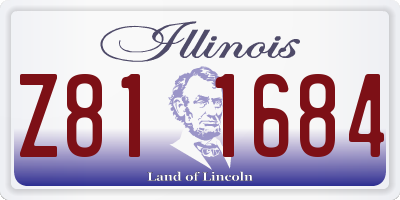 IL license plate Z811684