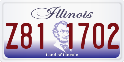 IL license plate Z811702
