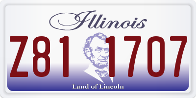 IL license plate Z811707