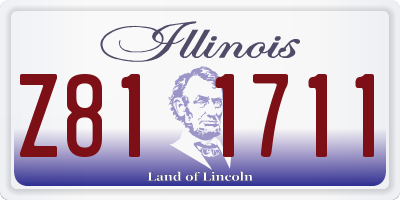 IL license plate Z811711