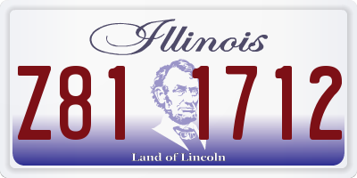 IL license plate Z811712