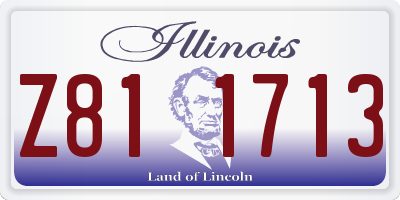 IL license plate Z811713