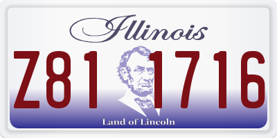 IL license plate Z811716