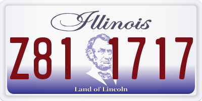 IL license plate Z811717
