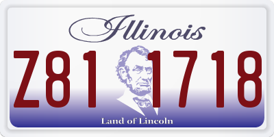 IL license plate Z811718