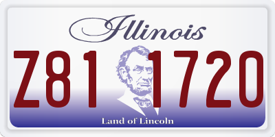 IL license plate Z811720