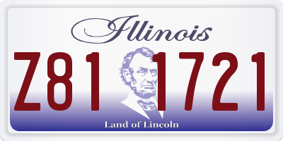 IL license plate Z811721
