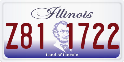 IL license plate Z811722