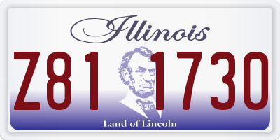 IL license plate Z811730