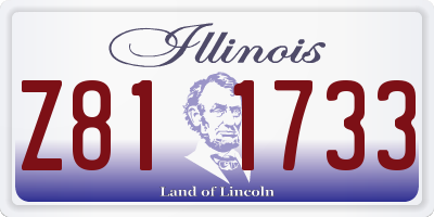 IL license plate Z811733