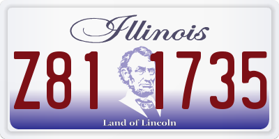 IL license plate Z811735