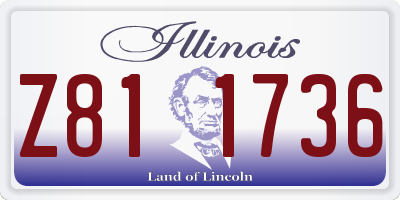 IL license plate Z811736