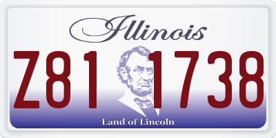 IL license plate Z811738