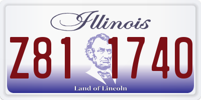 IL license plate Z811740