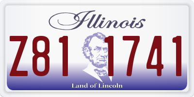 IL license plate Z811741