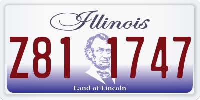 IL license plate Z811747