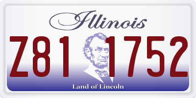IL license plate Z811752