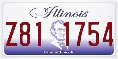 IL license plate Z811754