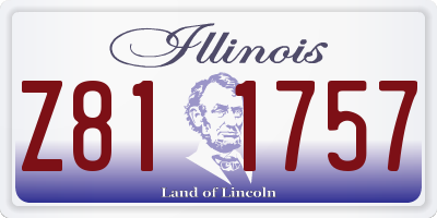 IL license plate Z811757