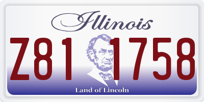 IL license plate Z811758