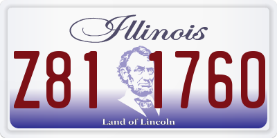 IL license plate Z811760