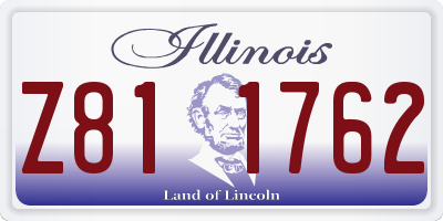 IL license plate Z811762