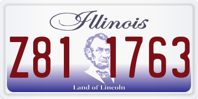 IL license plate Z811763