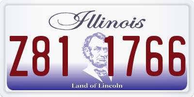 IL license plate Z811766
