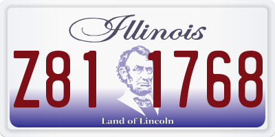 IL license plate Z811768
