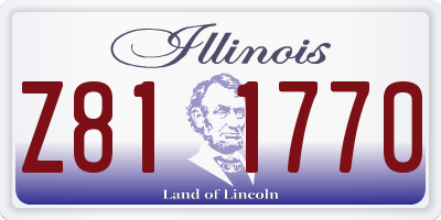 IL license plate Z811770
