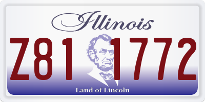 IL license plate Z811772