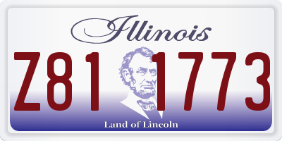 IL license plate Z811773