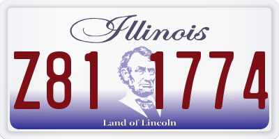 IL license plate Z811774