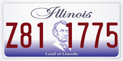 IL license plate Z811775