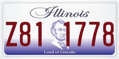IL license plate Z811778