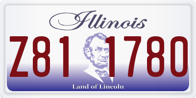 IL license plate Z811780