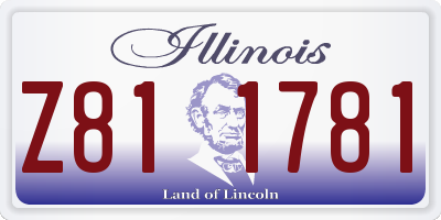 IL license plate Z811781