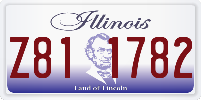 IL license plate Z811782