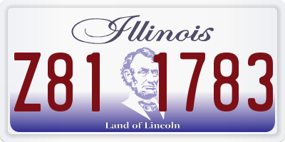 IL license plate Z811783