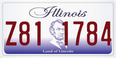 IL license plate Z811784