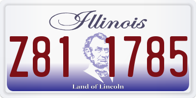 IL license plate Z811785