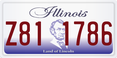 IL license plate Z811786