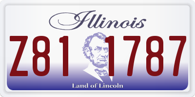 IL license plate Z811787