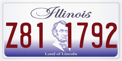 IL license plate Z811792