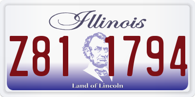 IL license plate Z811794